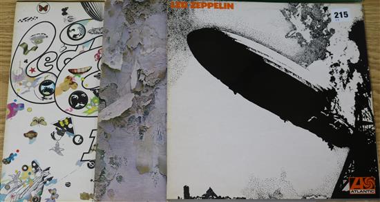 3 Plum Label Led Zeppelin LPs, VG+/VG+ condition